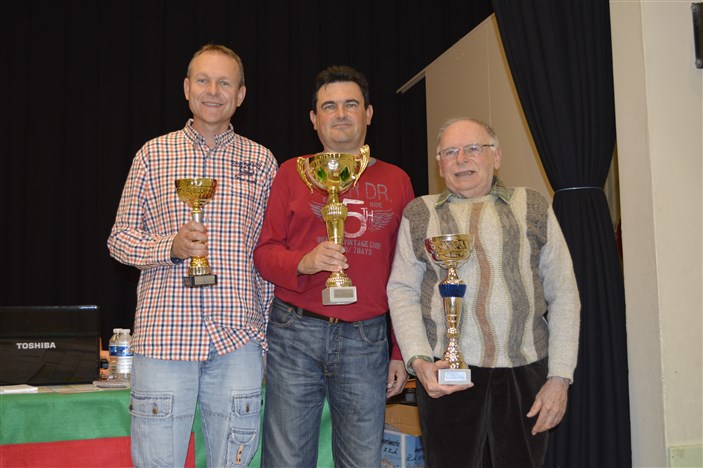 De gauche à droite Gilles boiron, Philippe Chambert et Jean Fertier Champ Loire Terrenoire 27-09-2015